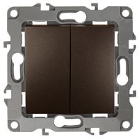 Выключатель без рамки Эра S12 2-кл 10А бронза картинка